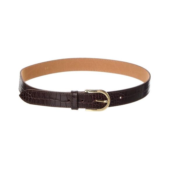 Persaman New York Accessories - Persaman New York Giselle16 Leather Belt, Brown